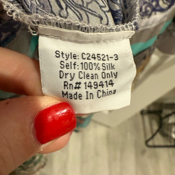 Johnny Was Colorful Patterned 100% silk Kimono Top - Picture 2 of 6